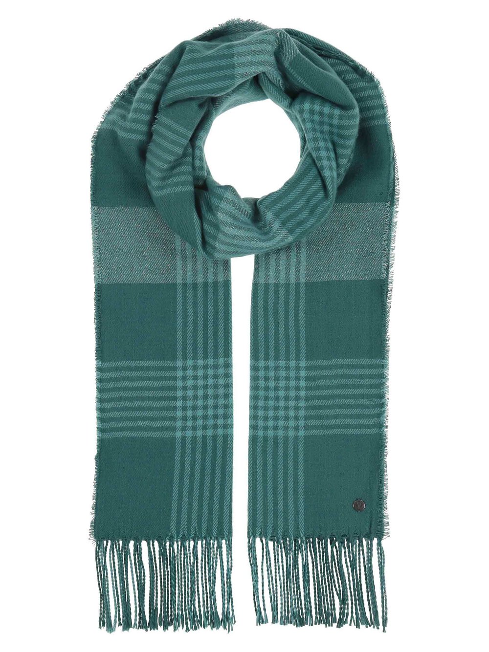 Fraas Schal Damen blau kariert, ONE SIZE