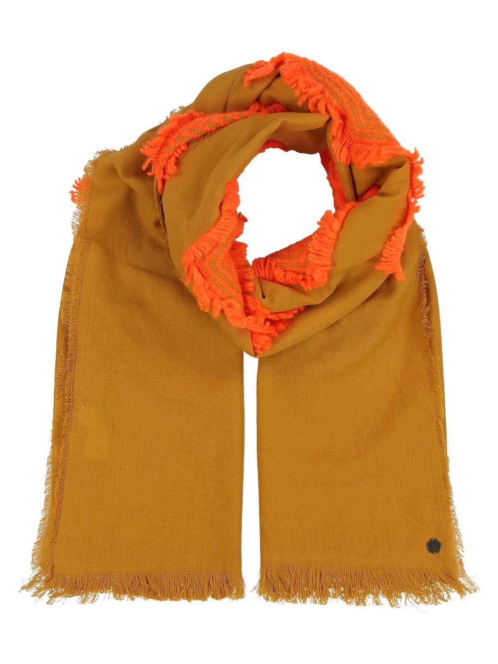 Fraas Stola Damen gelb gemustert, ONE SIZE