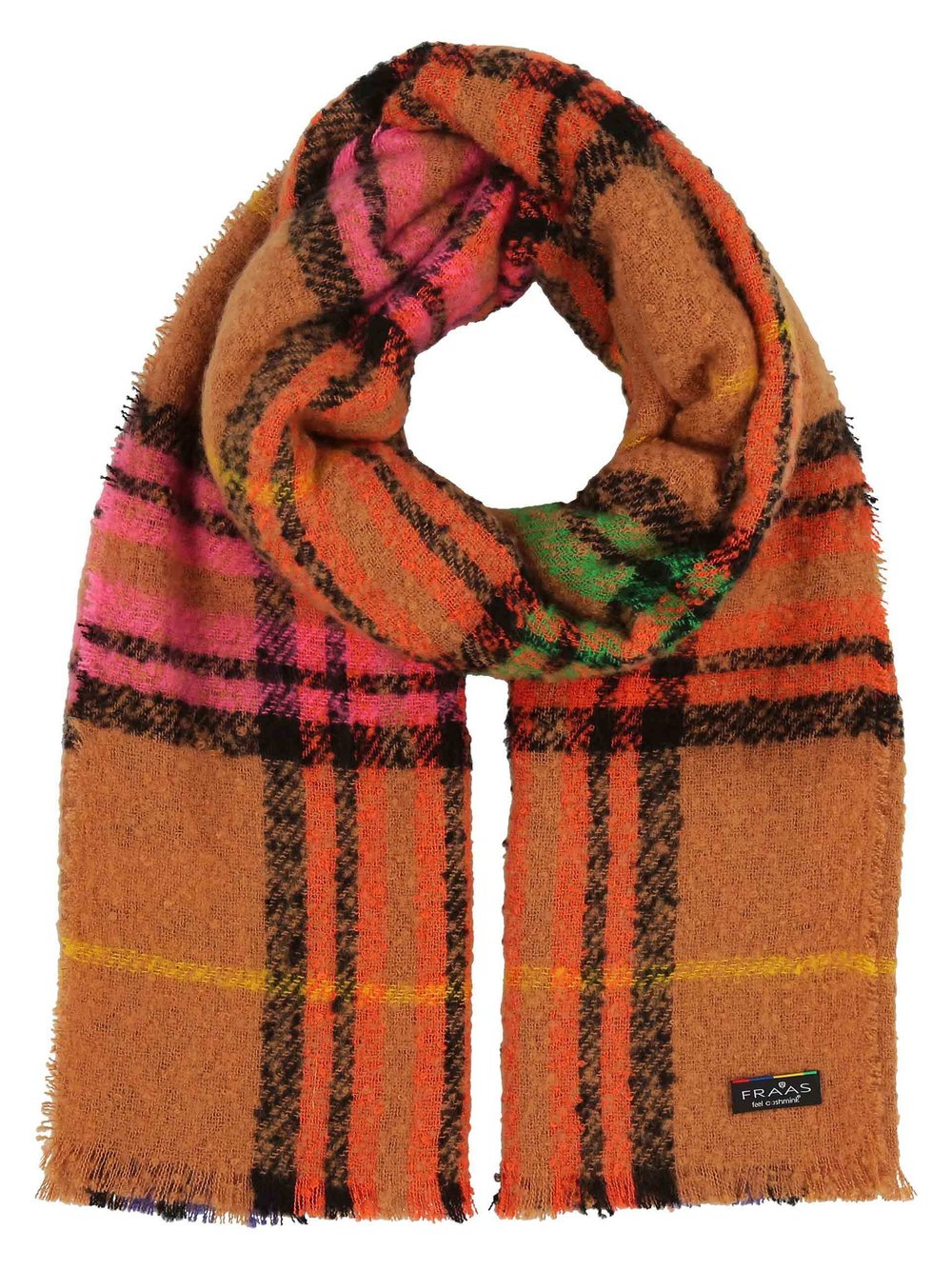 Thumbnail - Fraas Stola Damen beige kariert, ONE SIZE