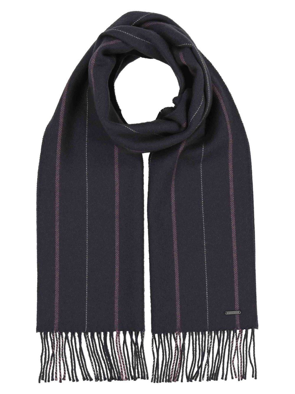 Thumbnail - Bugatti Schal Herren Wolle grau kariert, ONE SIZE