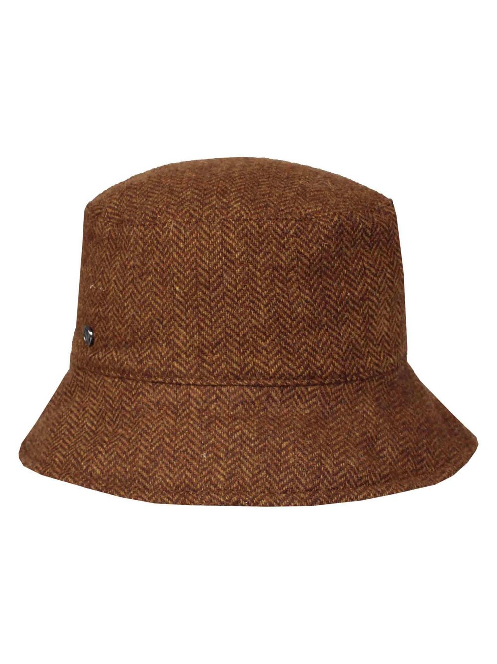 Loevenich Hut Damen Wolle braun kariert, ONE SIZE