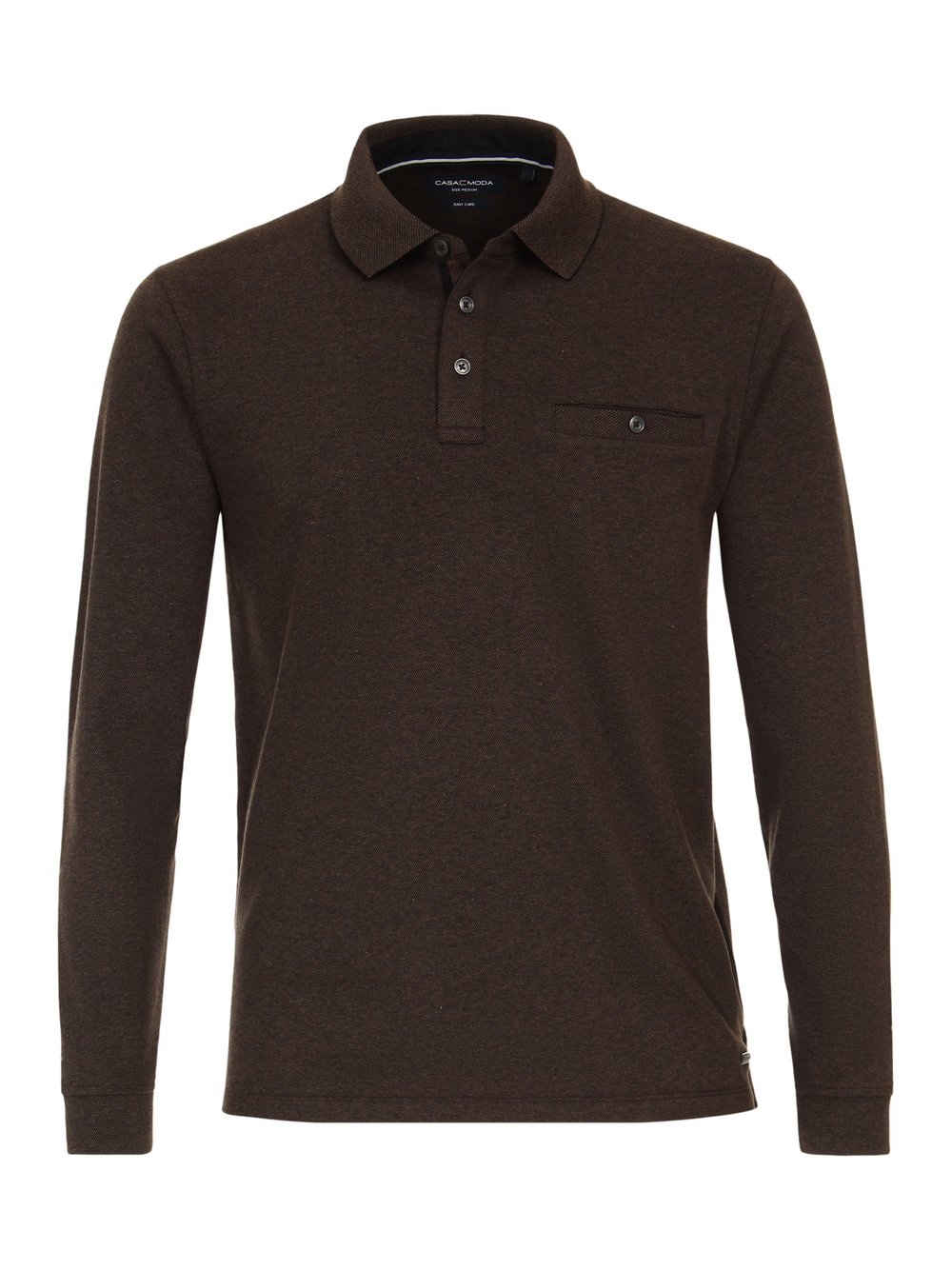 CASAMODA Basic Poloshirt Herren Baumwolle braun, L
