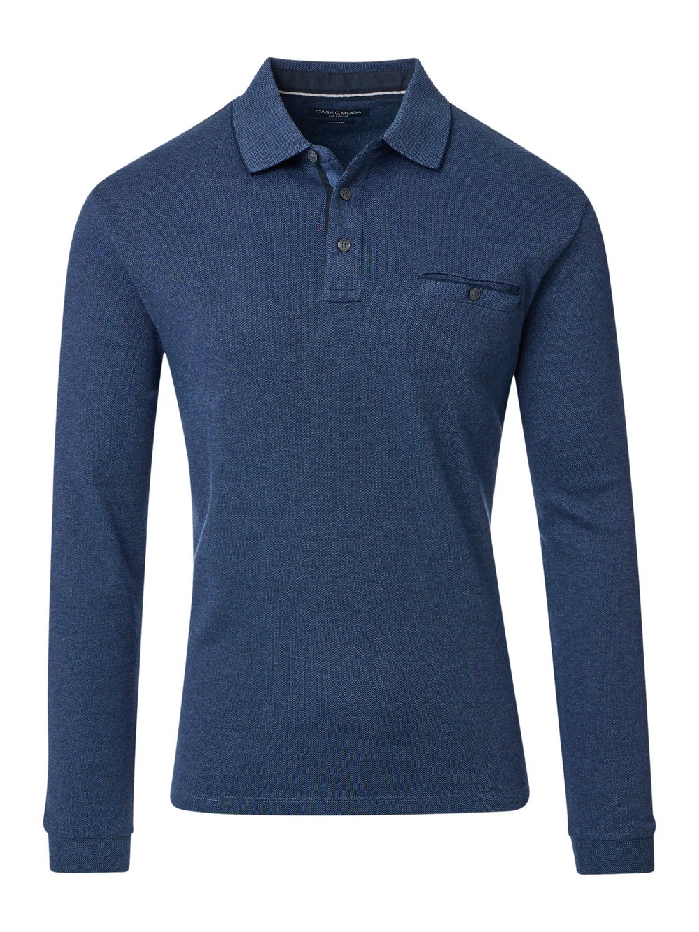 Thumbnail - CASAMODA Basic Poloshirt Herren Baumwolle blau, XL