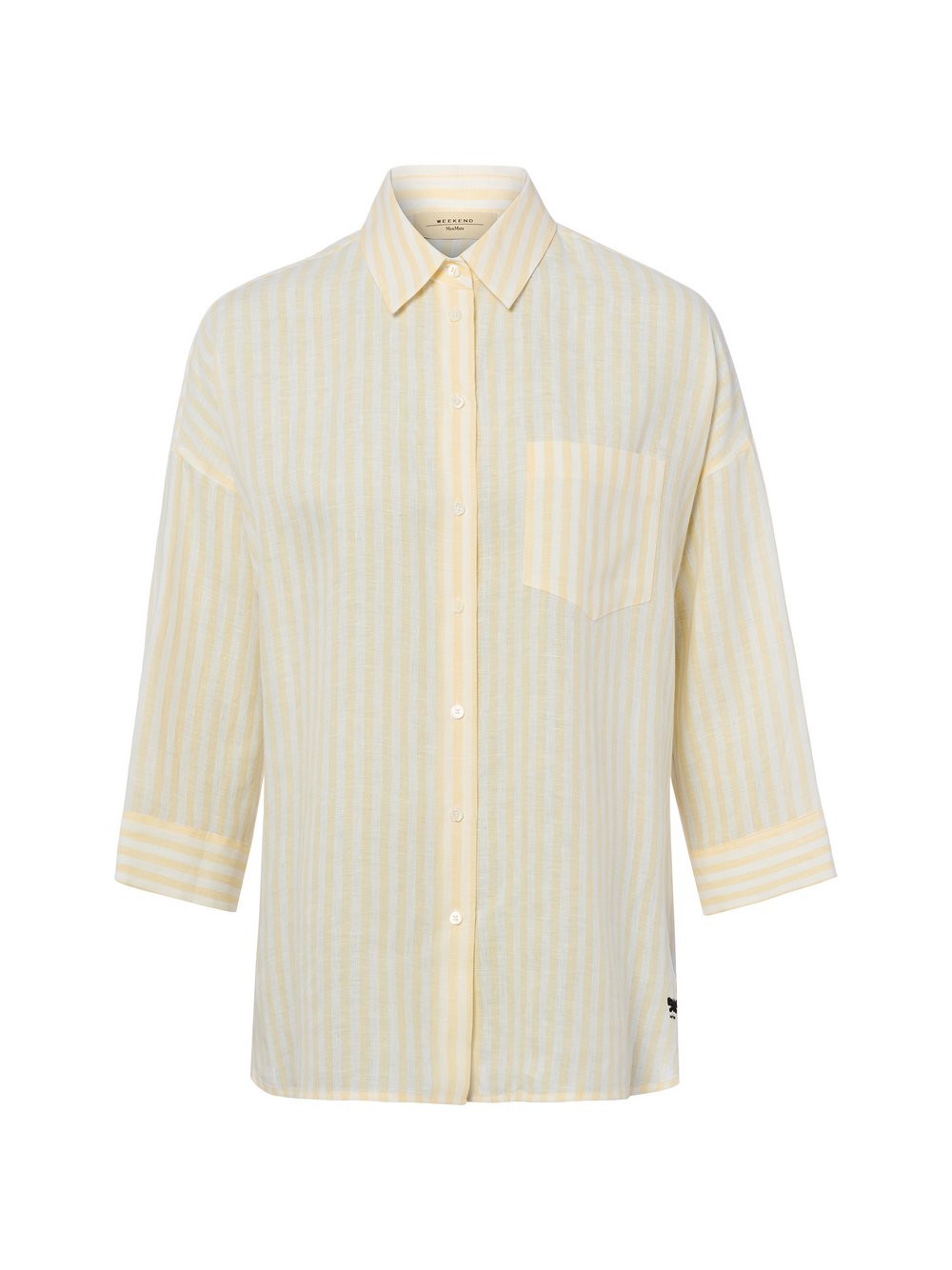 Weekend Max Mara Leinenbluse Damen gelb gestreift, 34
