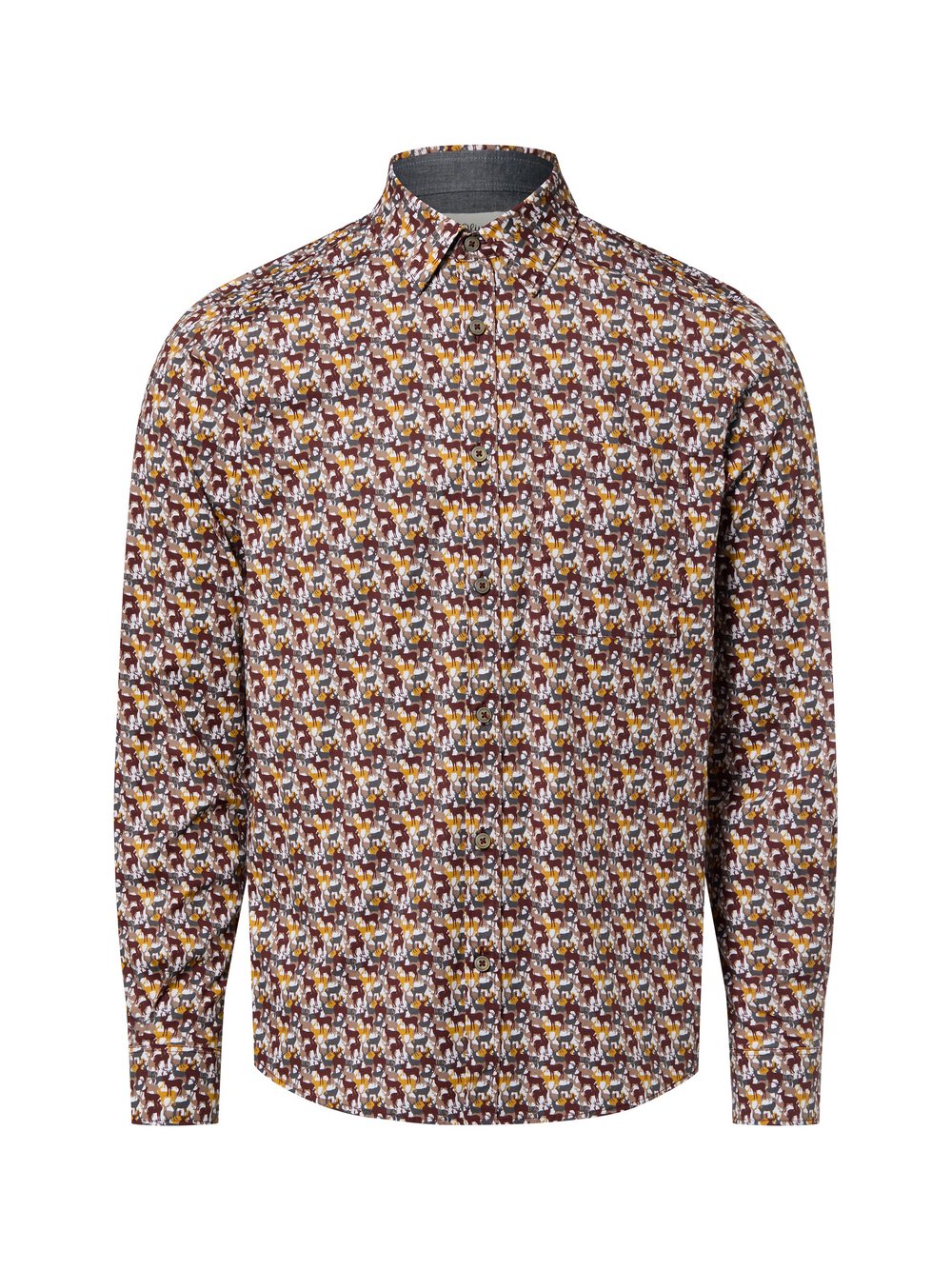 Thumbnail - s.Oliver Hemd Herren Regular Fit Baumwolle mehrfarbig gemustert, XXL