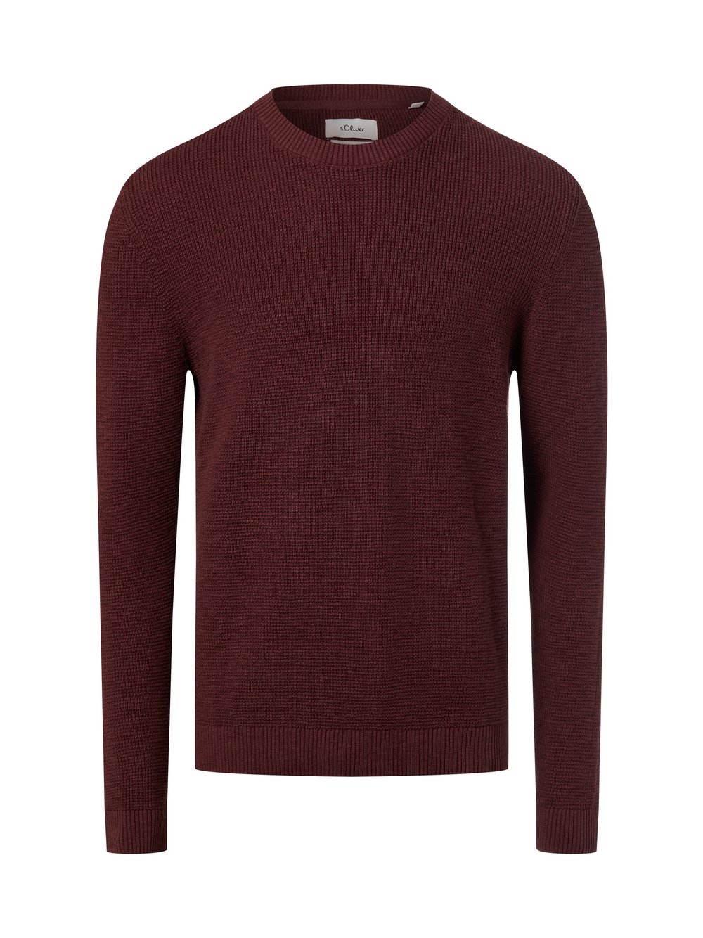 s.Oliver Strickpullover Herren Baumwolle rot strukturiert, XXL