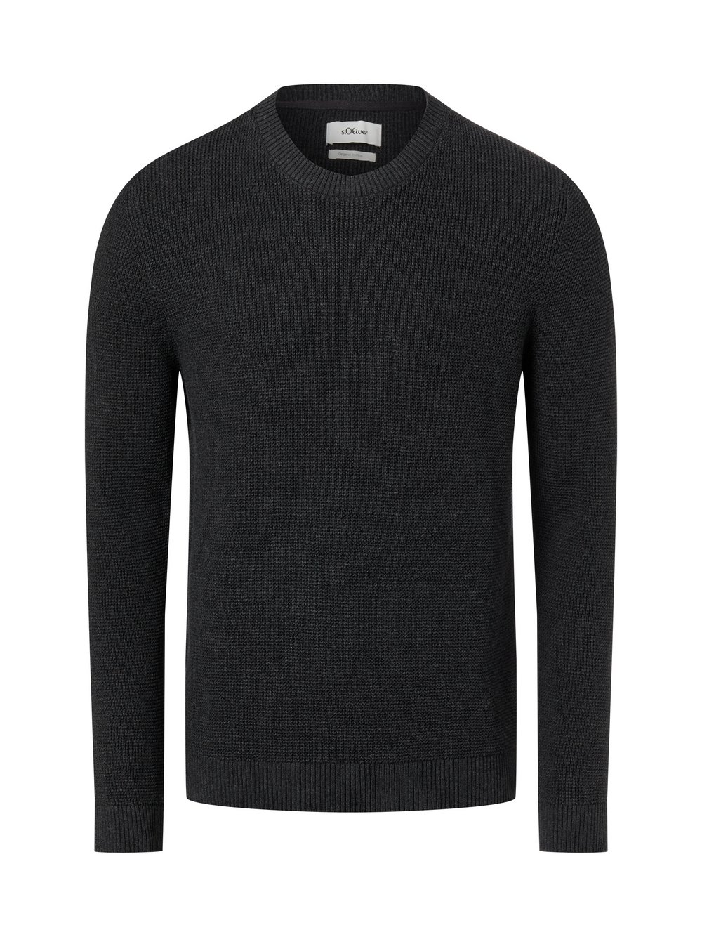 s.Oliver Strickpullover Herren Baumwolle grau strukturiert, L