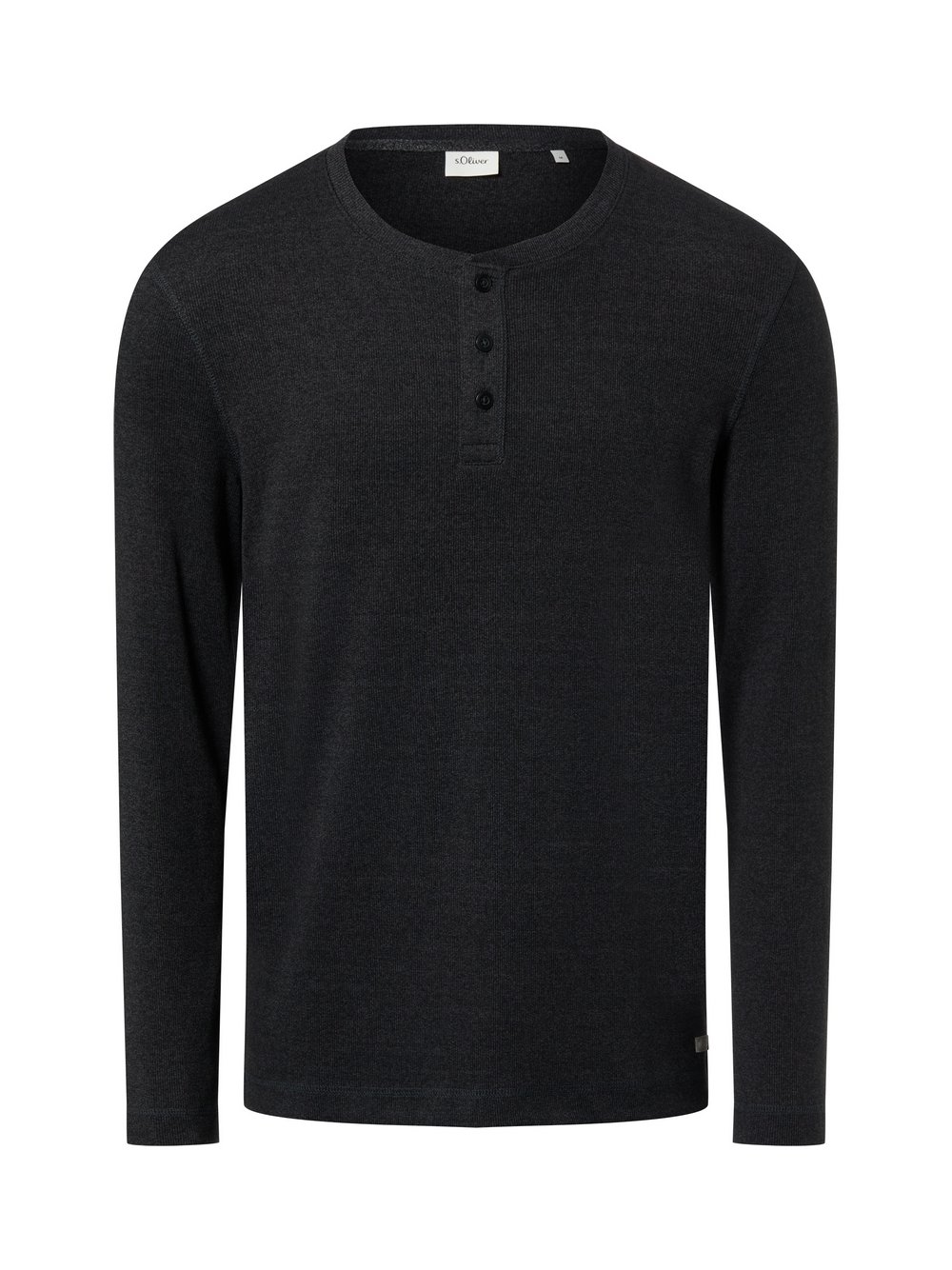 Thumbnail - s.Oliver Langarmshirt Herren Baumwolle grau meliert, L