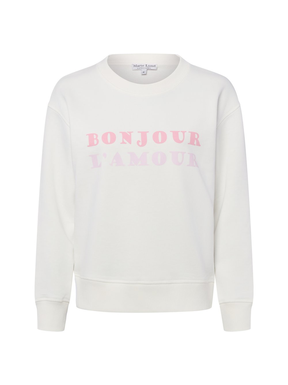 Marie Lund Sweatshirt Damen Baumwolle weiß bedruckt, XS