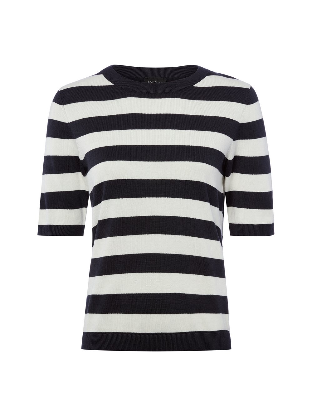 s.Oliver BLACK LABEL Strickpullover Damen Baumwolle blau gestreift, 42