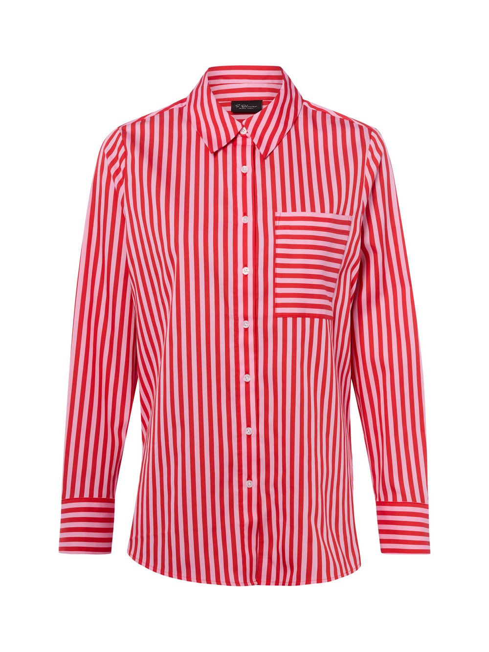 s.Oliver BLACK LABEL Hemdbluse Damen Baumwolle mehrfarbig gestreift, 36