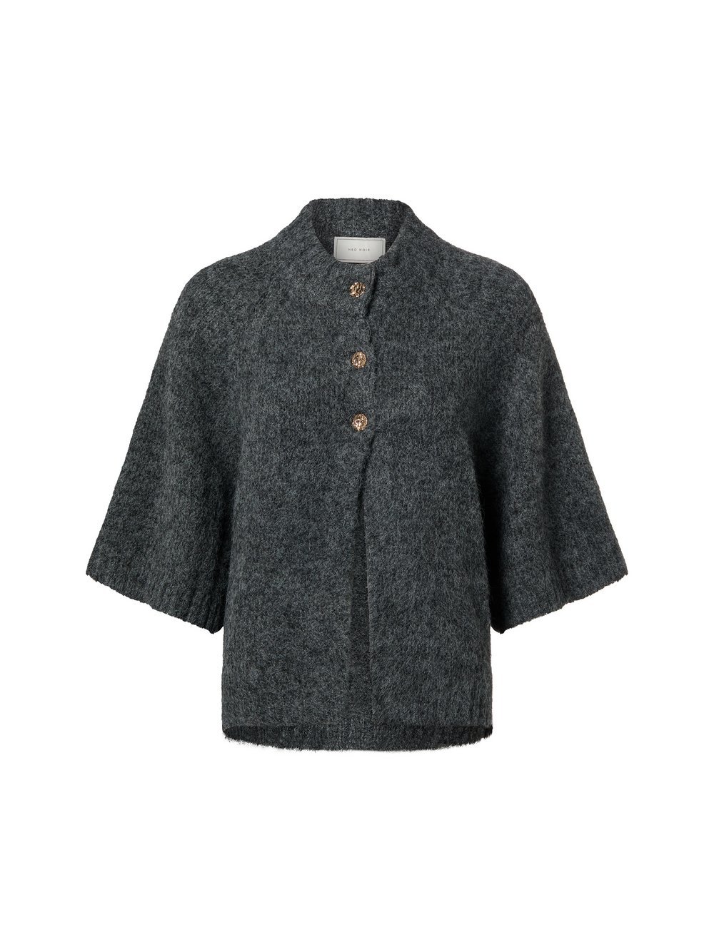 Neo Noir Strickjacke mit Woll-Anteil Damen grau meliert, 40