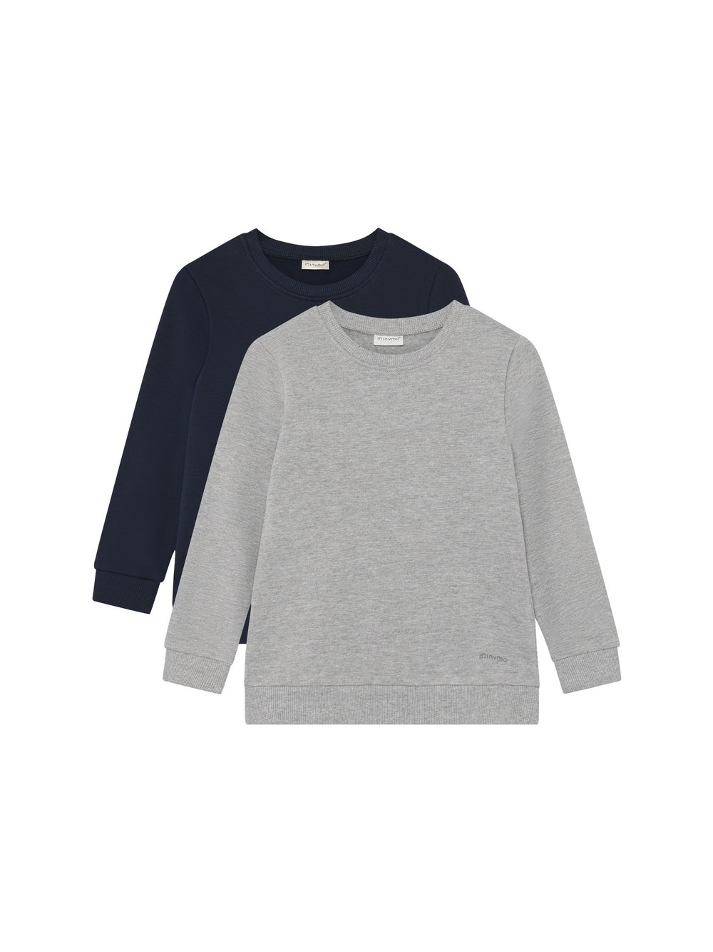 Minymo Sweater Kinder Baumwolle blau meliert, 92