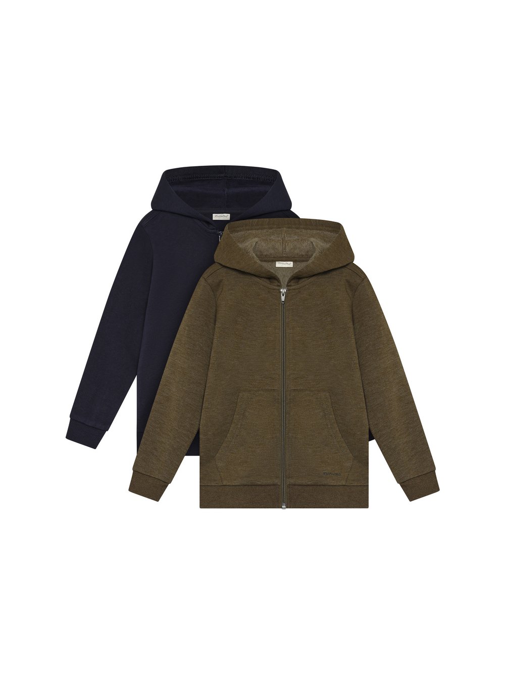 Minymo Trainingsjacke Jungen Baumwolle grün meliert, 104