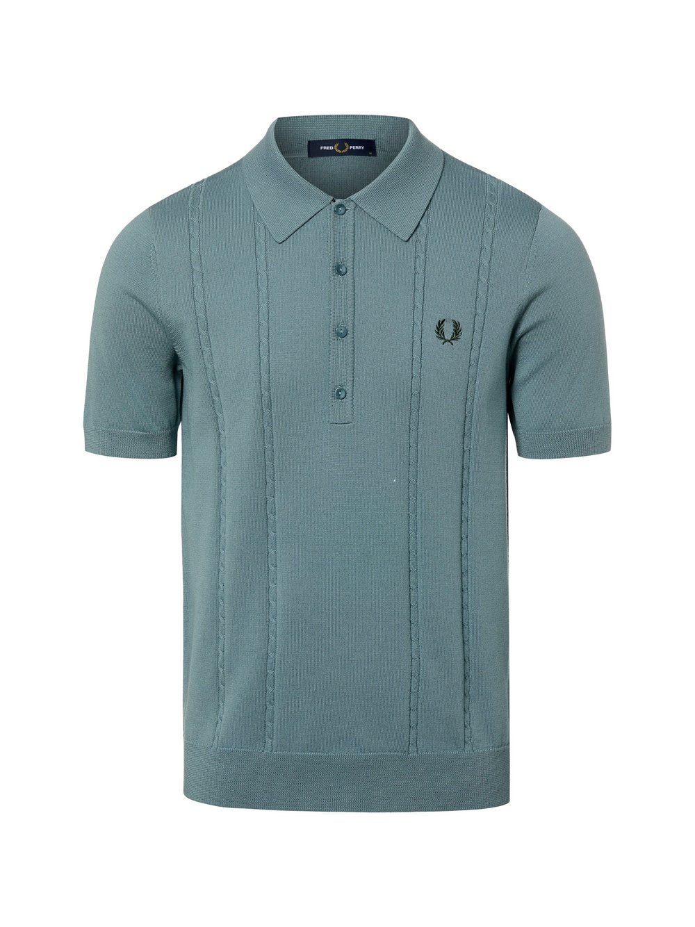 Fred Perry Strick-Poloshirt Herren Baumwolle mehrfarbig, L