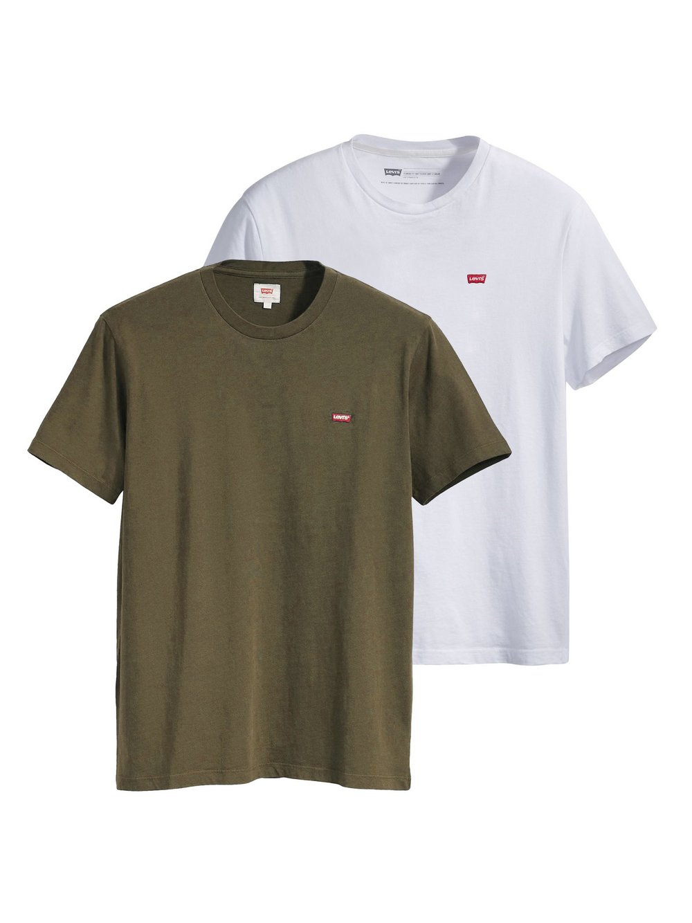 Levi's T-Shirt 2er Pack Herren Baumwolle mehrfarbig, L