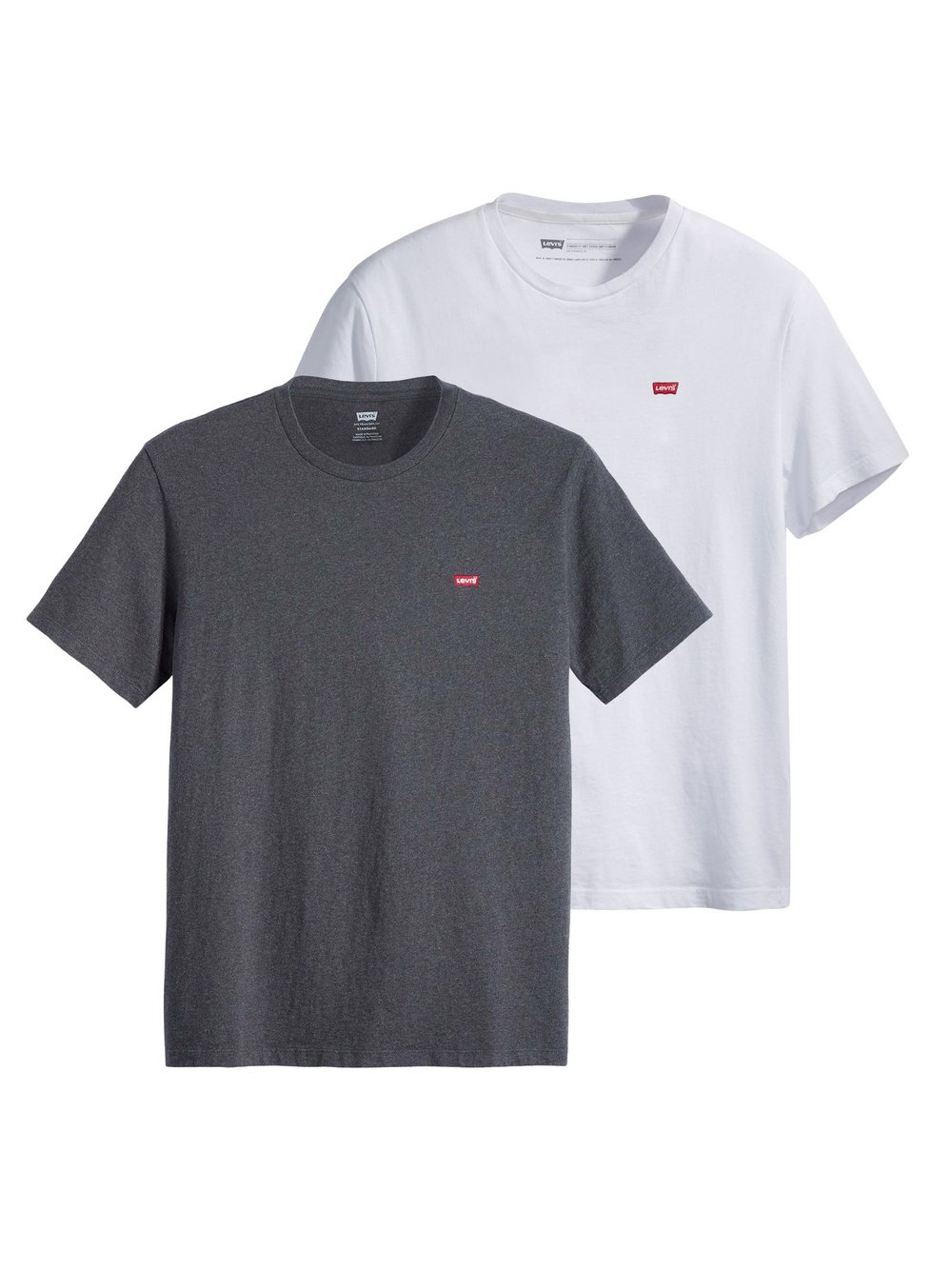 Levi's T-Shirt 2er Pack Herren Baumwolle mehrfarbig, L