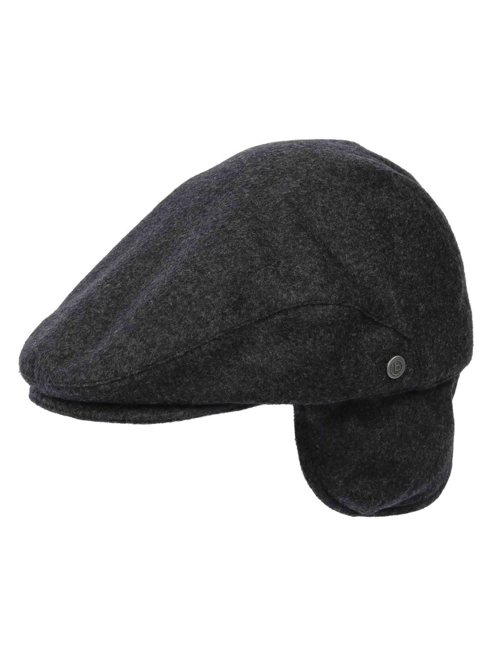 Bugatti Flatcap Herren Wolle grau, ONE SIZE