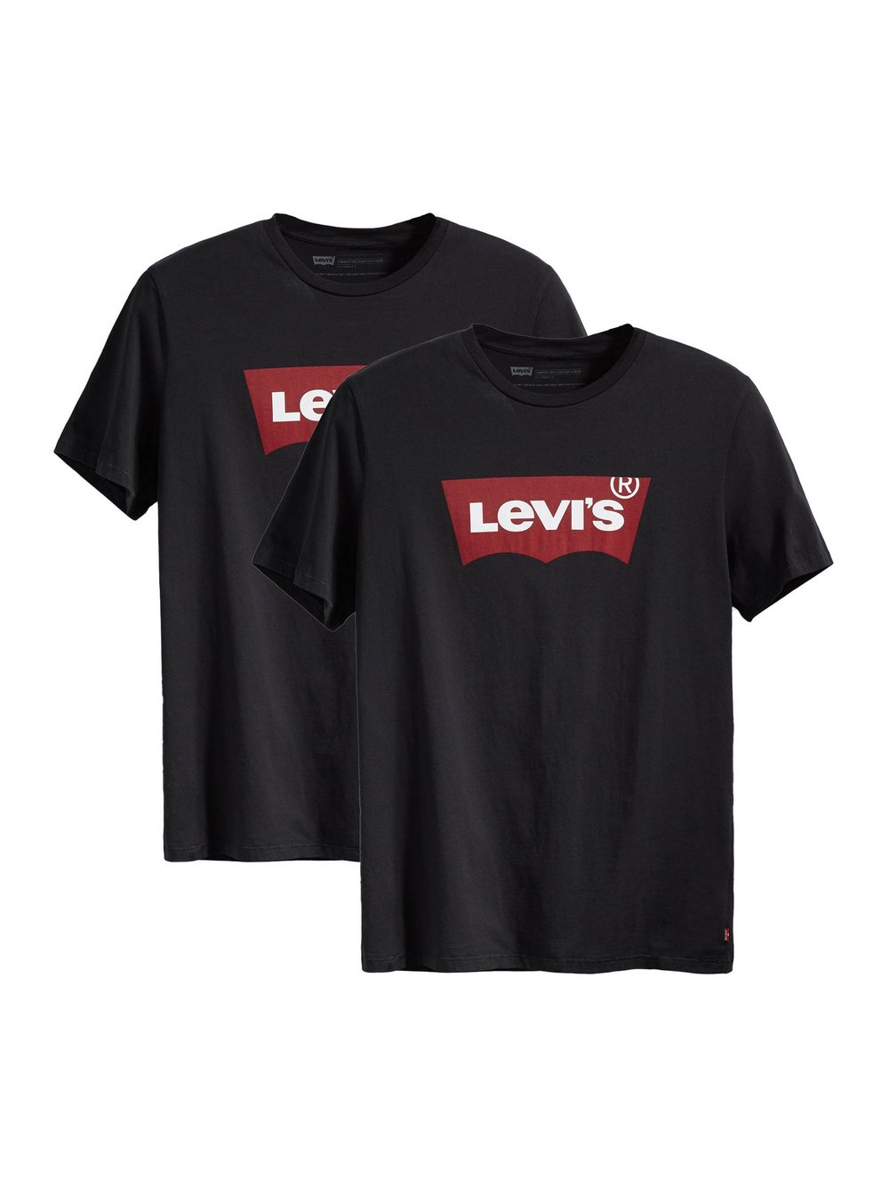Levi's T-Shirt 2er Pack Herren Baumwolle schwarz, XL