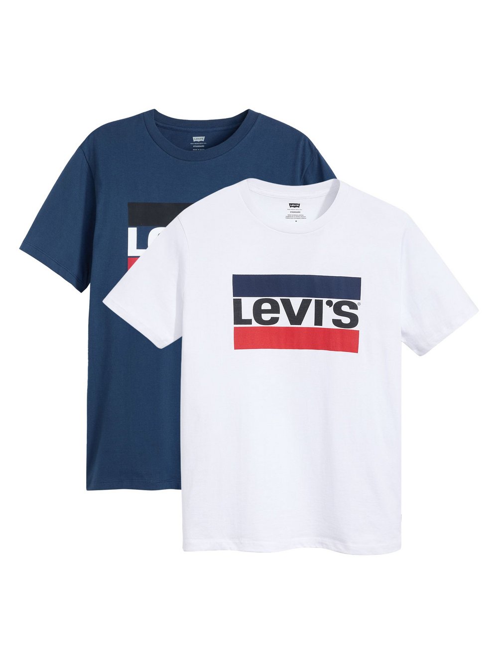 Levi's T-Shirt 2er Pack Herren Baumwolle mehrfarbig, L