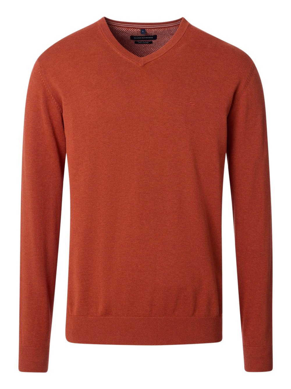 CASAMODA Pullover Herren Baumwolle orange, M