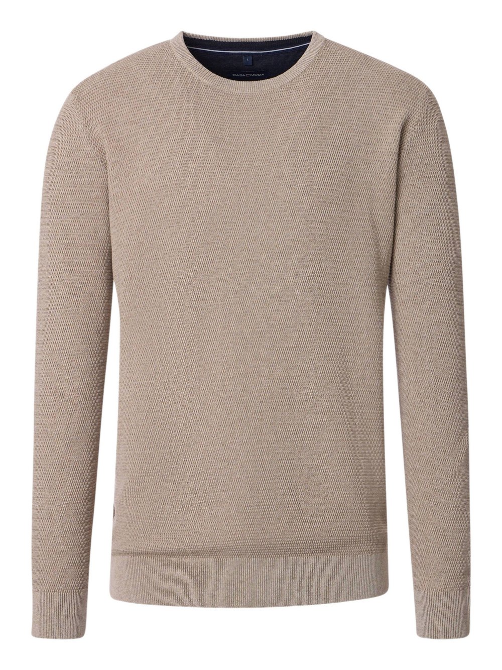 Thumbnail - CASAMODA Pullover Herren Baumwolle beige meliert, 4XL