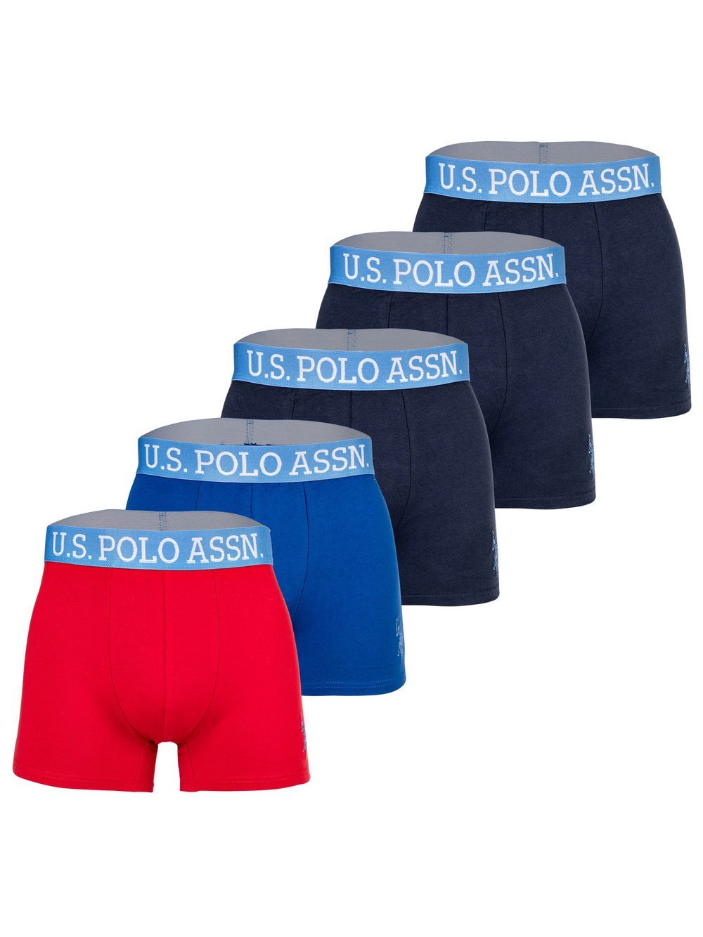 U.S. Polo Assn. Boxershort 5er Pack Herren Baumwolle rot, XL