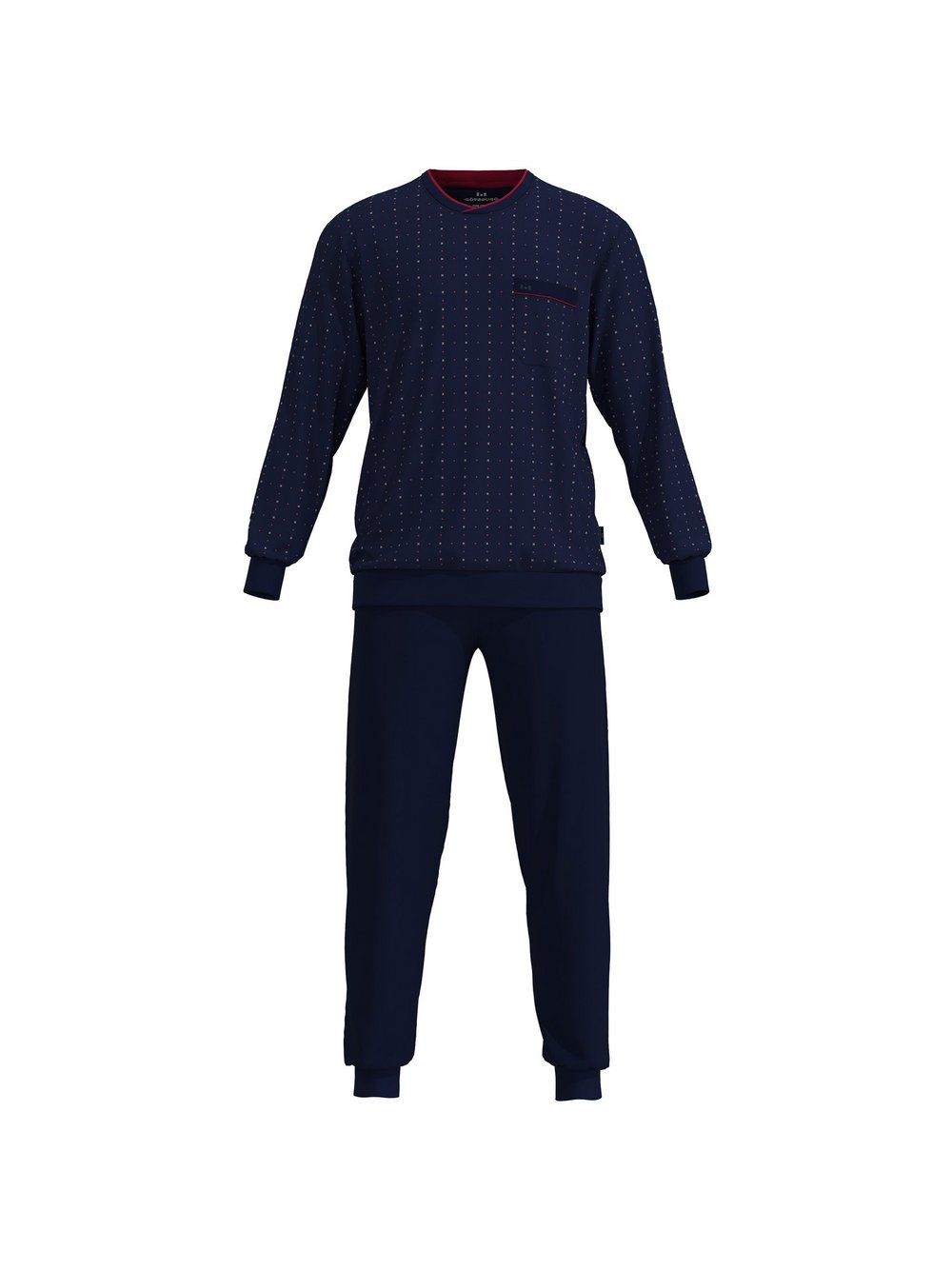 GÖTZBURG Pyjama Herren Baumwolle mehrfarbig gemustert, XXL