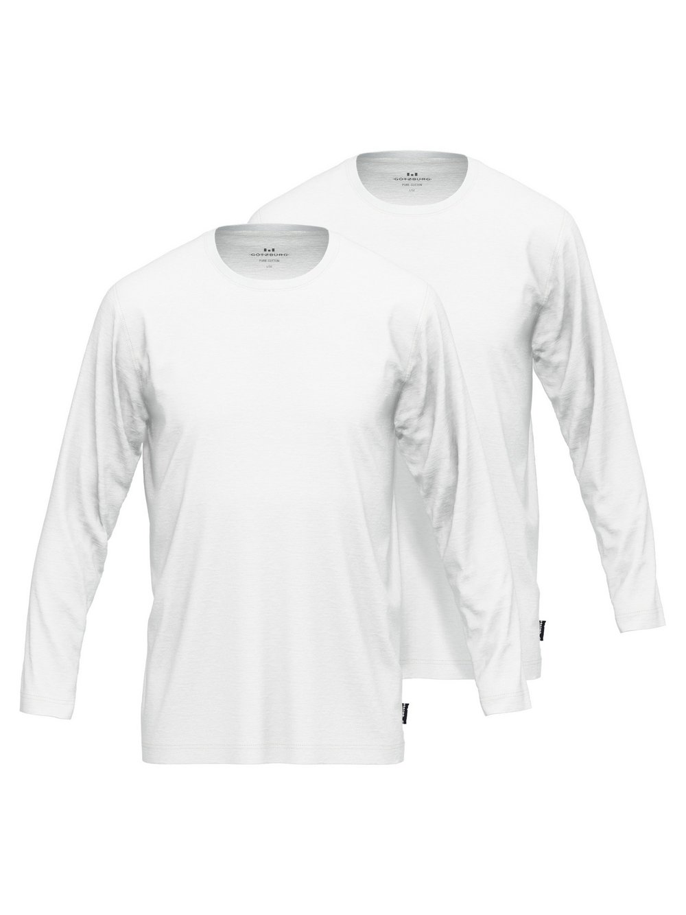 GÖTZBURG Longsleeve 2er Pack Herren Baumwolle weiß, XL