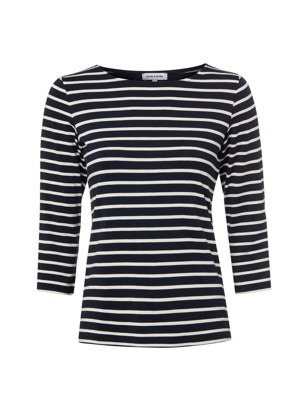 More & More Langarmshirt Damen Jersey mehrfarbig gestreift, 38