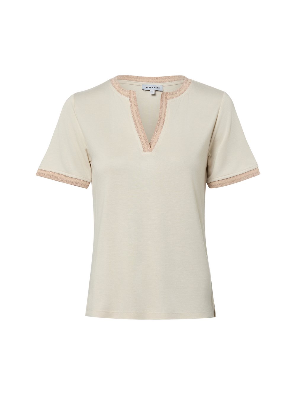 More & More T-Shirt Damen Modal beige, 46