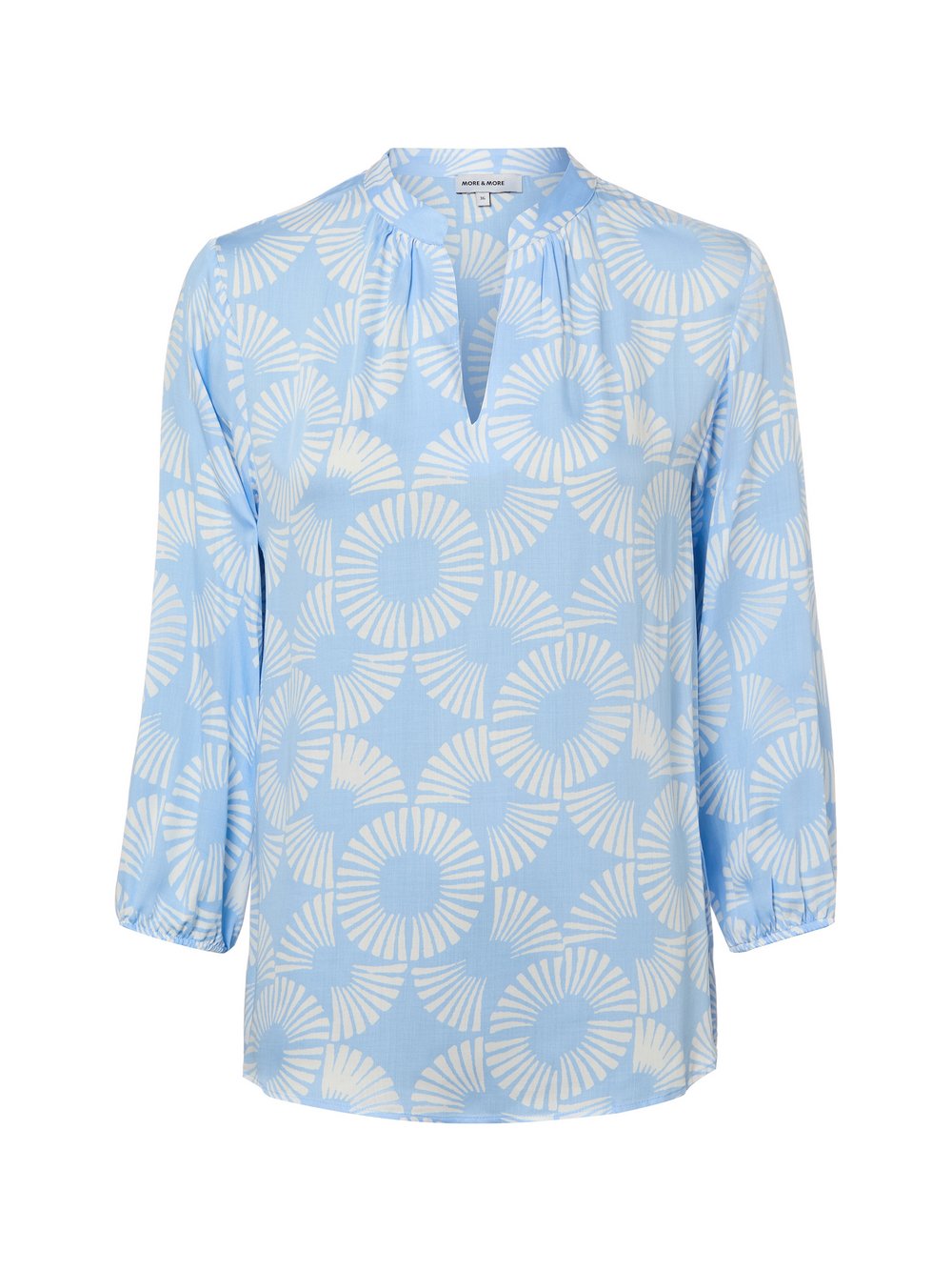 More & More Tunikabluse Damen Viskose (100%) blau gemustert, 46