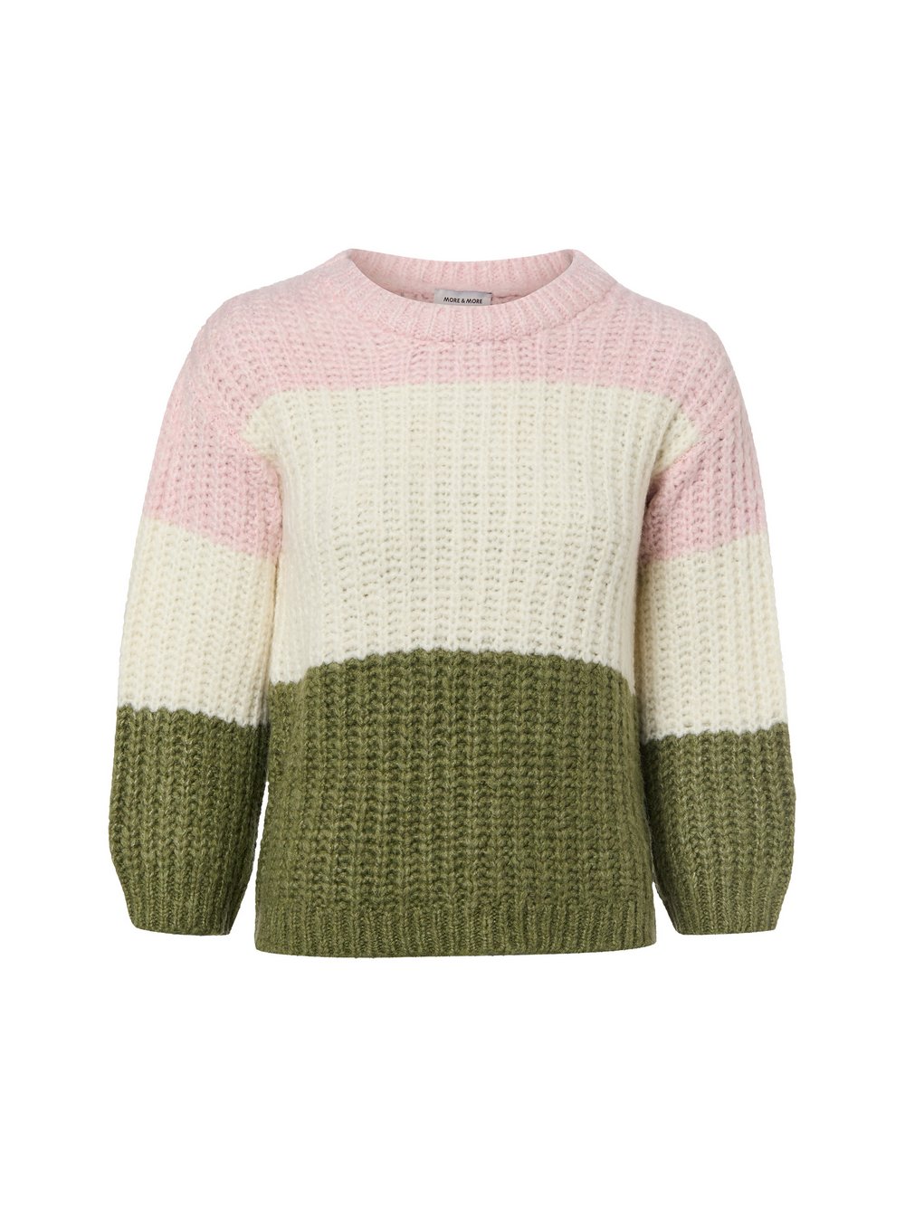 Thumbnail - More & More Strickpullover mit Woll-Anteil Damen mehrfarbig gestreift, 44