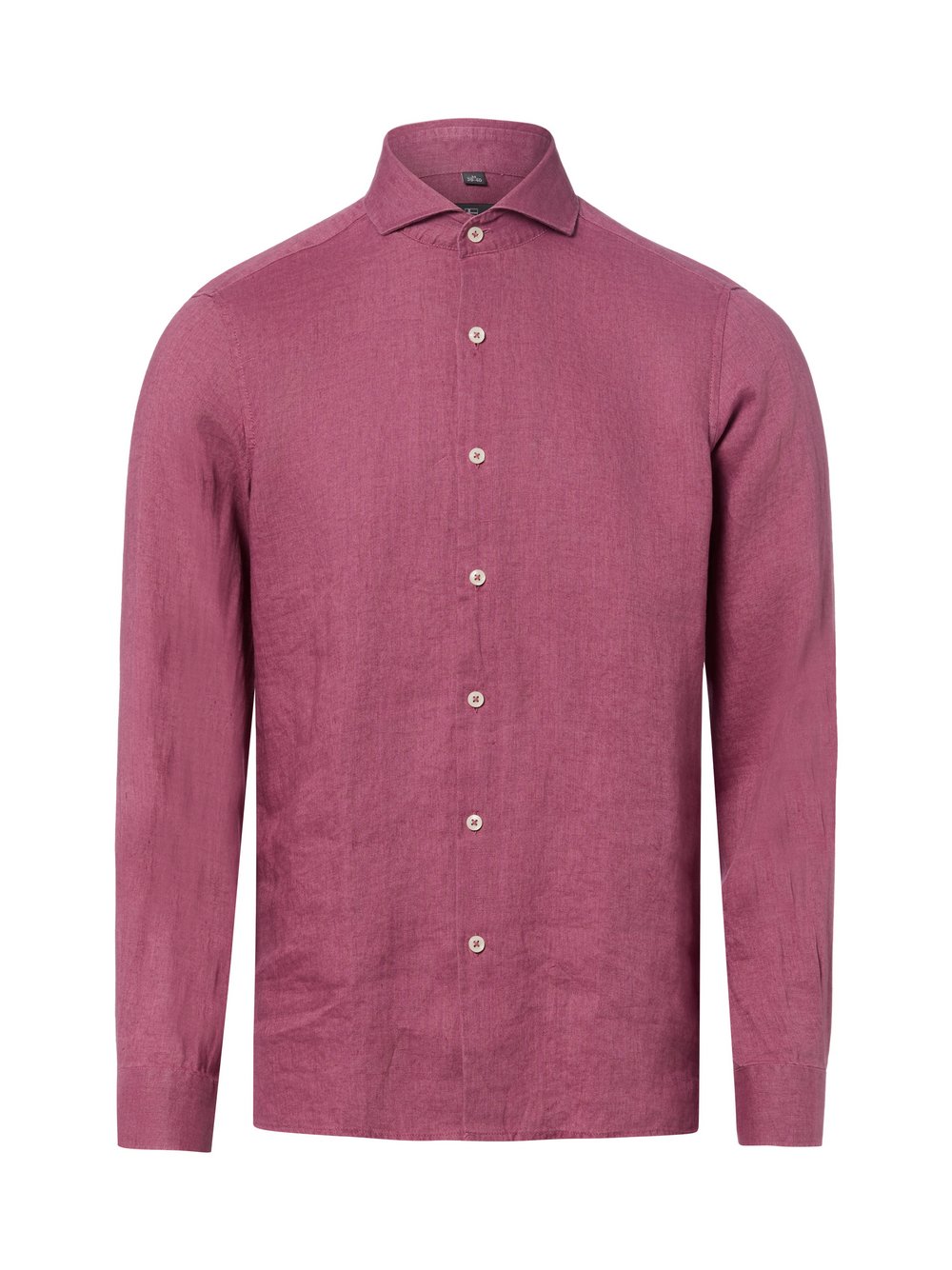 Nils Sundström Leinenhemd Herren Slim Fit rot gestreift, XL