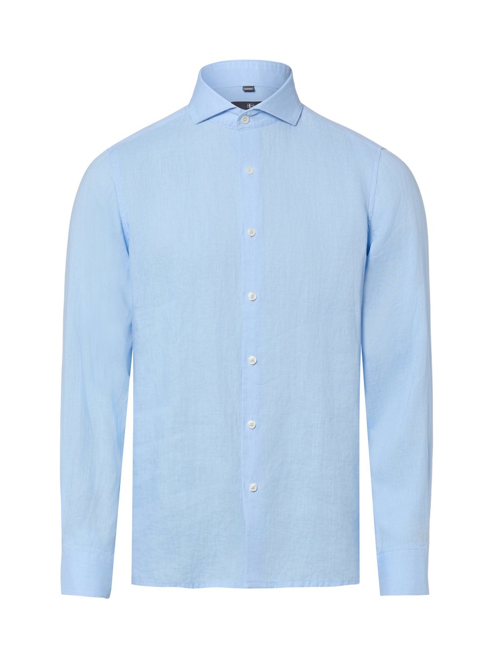 Nils Sundström Leinenhemd Herren Slim Fit blau gestreift, L