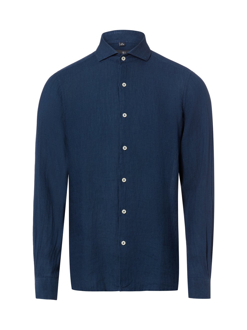 Nils Sundström Leinenhemd Herren Slim Fit blau gestreift, L