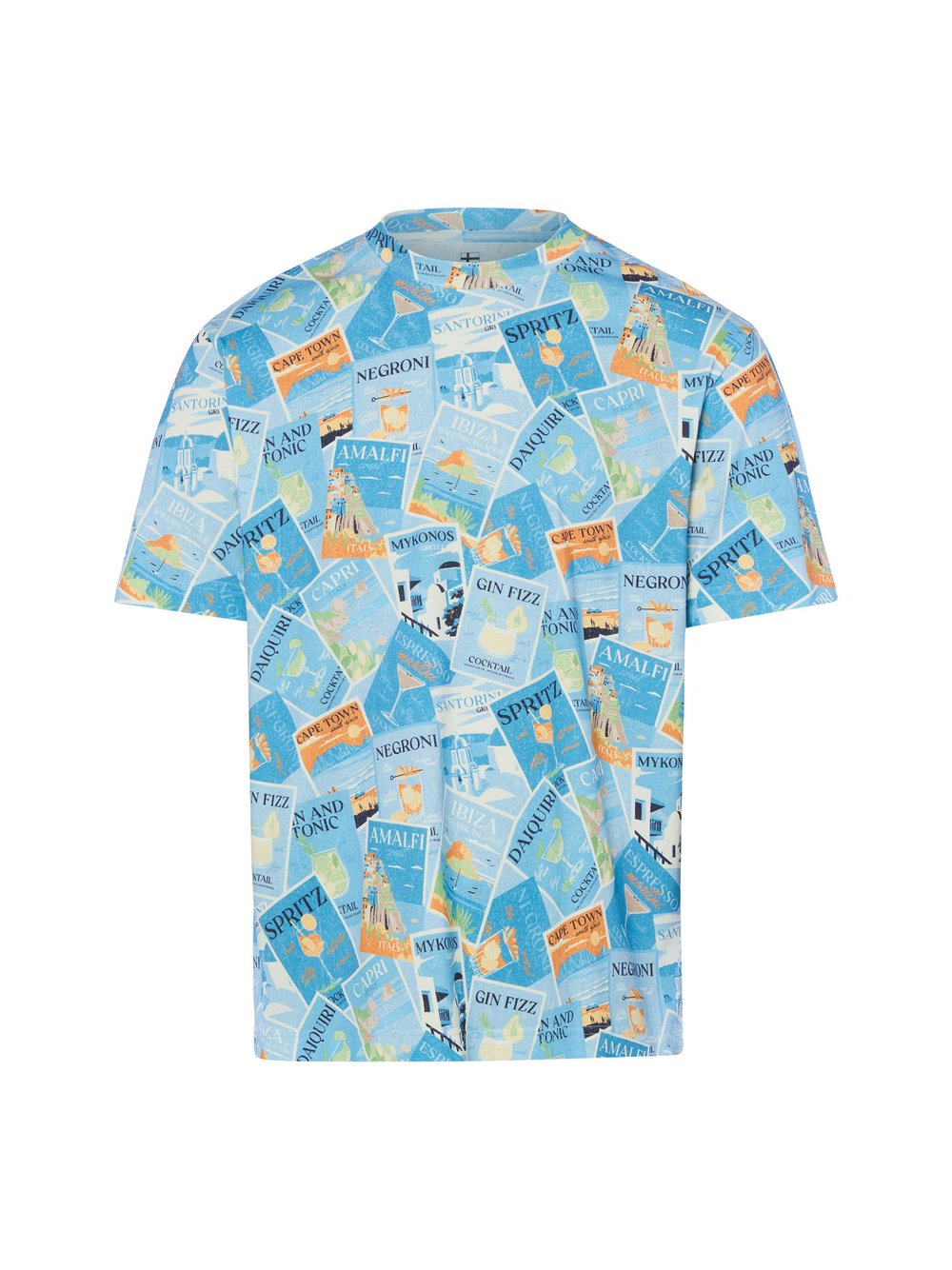 Nils Sundström T-Shirt Herren Baumwolle (100%) mehrfarbig bedruckt, L