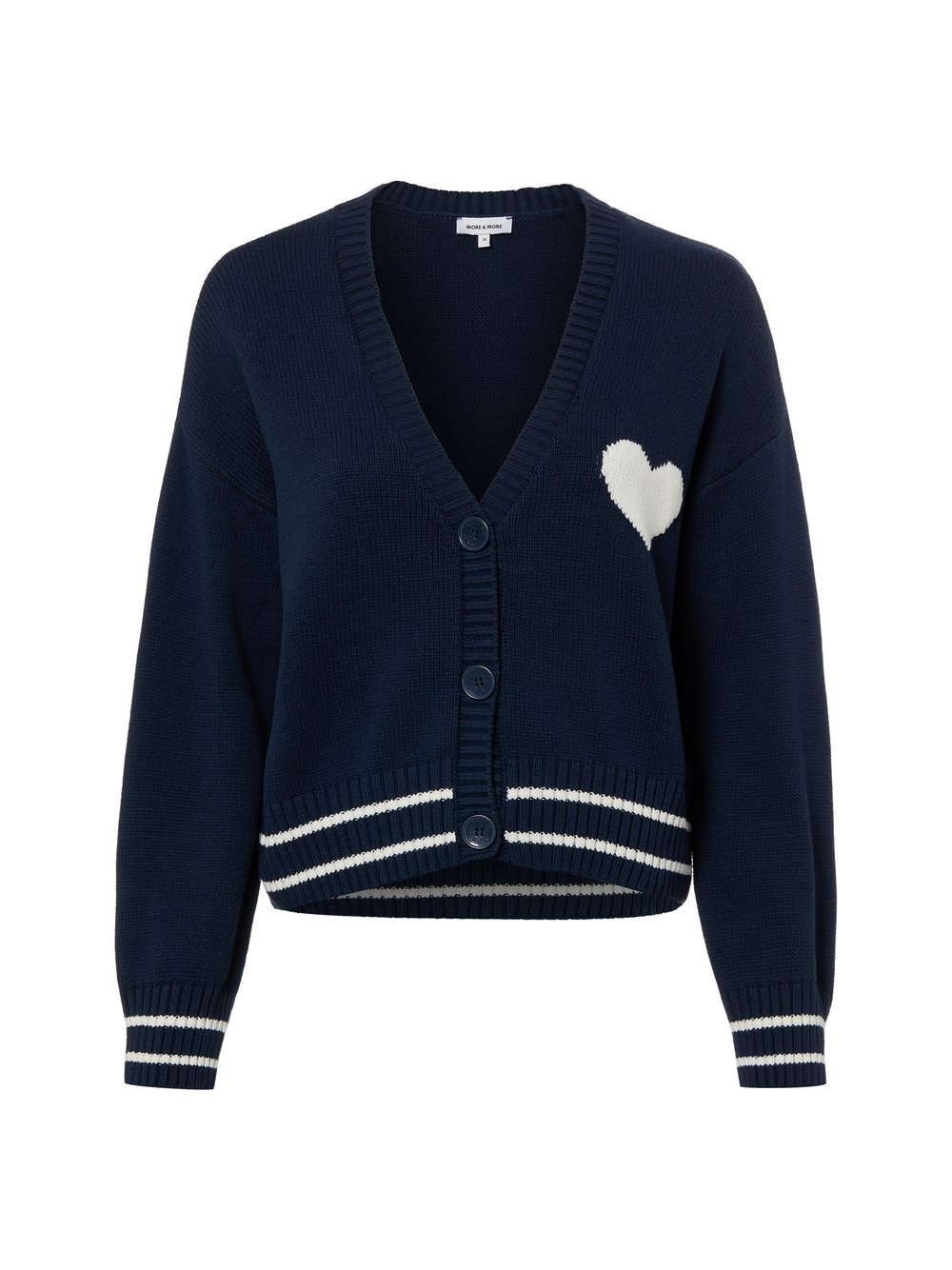 More & More Strickjacke Damen Baumwolle blau, 36