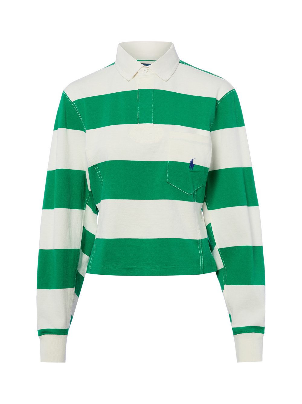 Polo Ralph Lauren Polosweatshirt Damen Baumwolle (100%) grün gestreift, XS