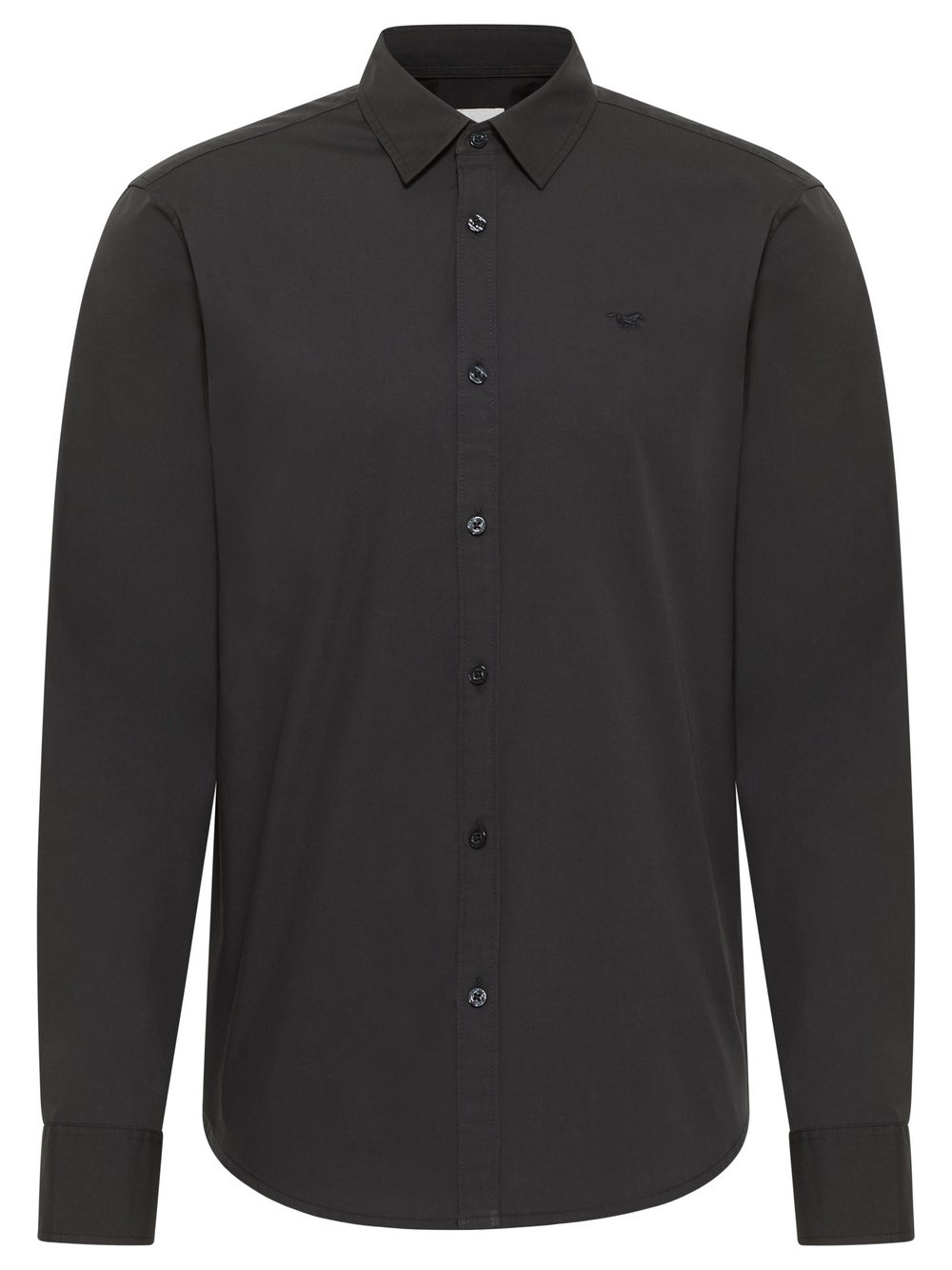 Mustang Hemd Herren Slim Fit Baumwolle schwarz, L