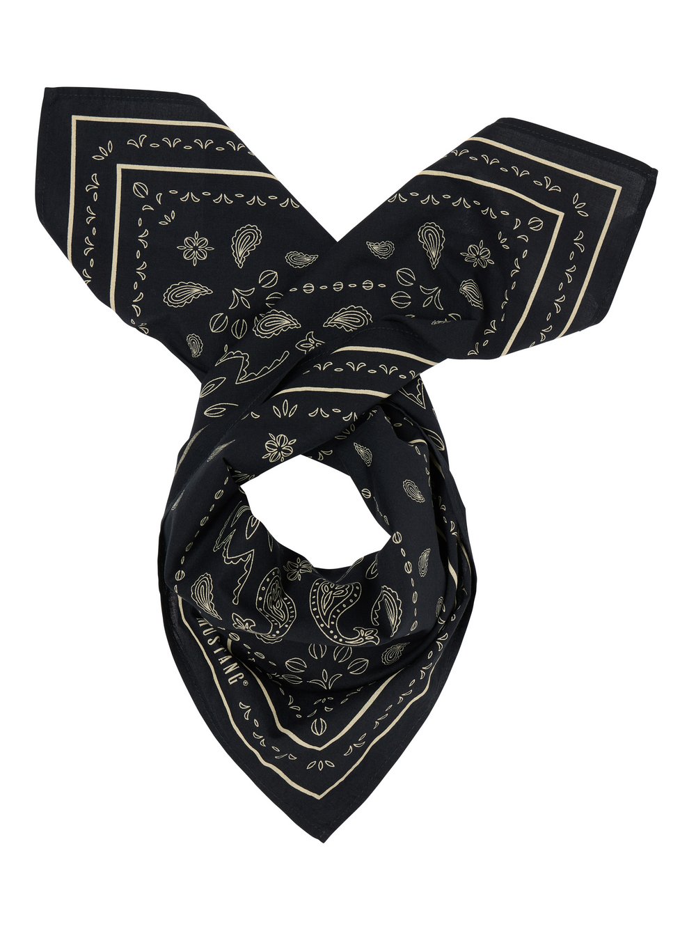 Mustang Schal Damen Baumwolle schwarz, ONE SIZE