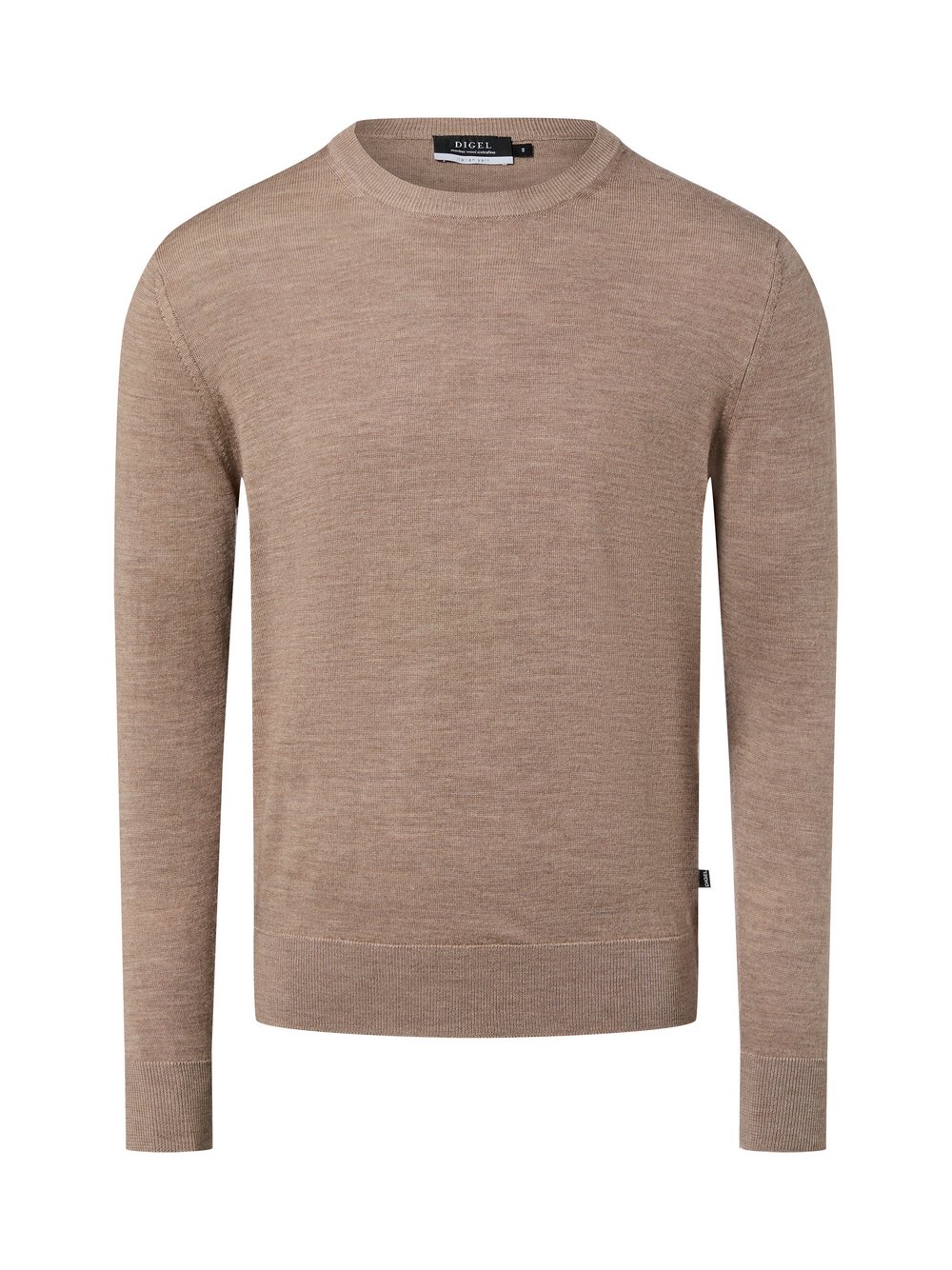 Thumbnail - Digel Feinstrick-Pullover aus Merinowolle Herren beige meliert, 52