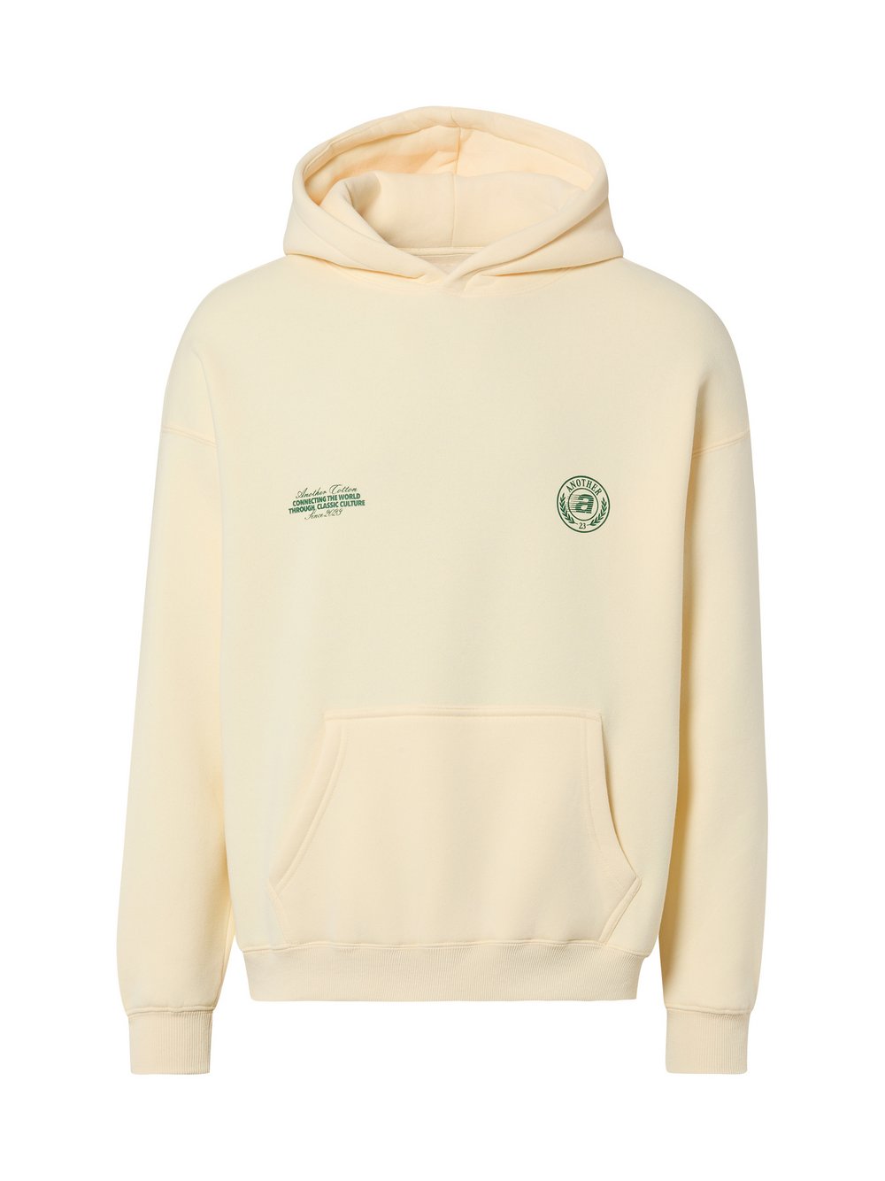 Another Cotton Lab Kapuzenpullover Herren Sweat gelb bedruckt, S