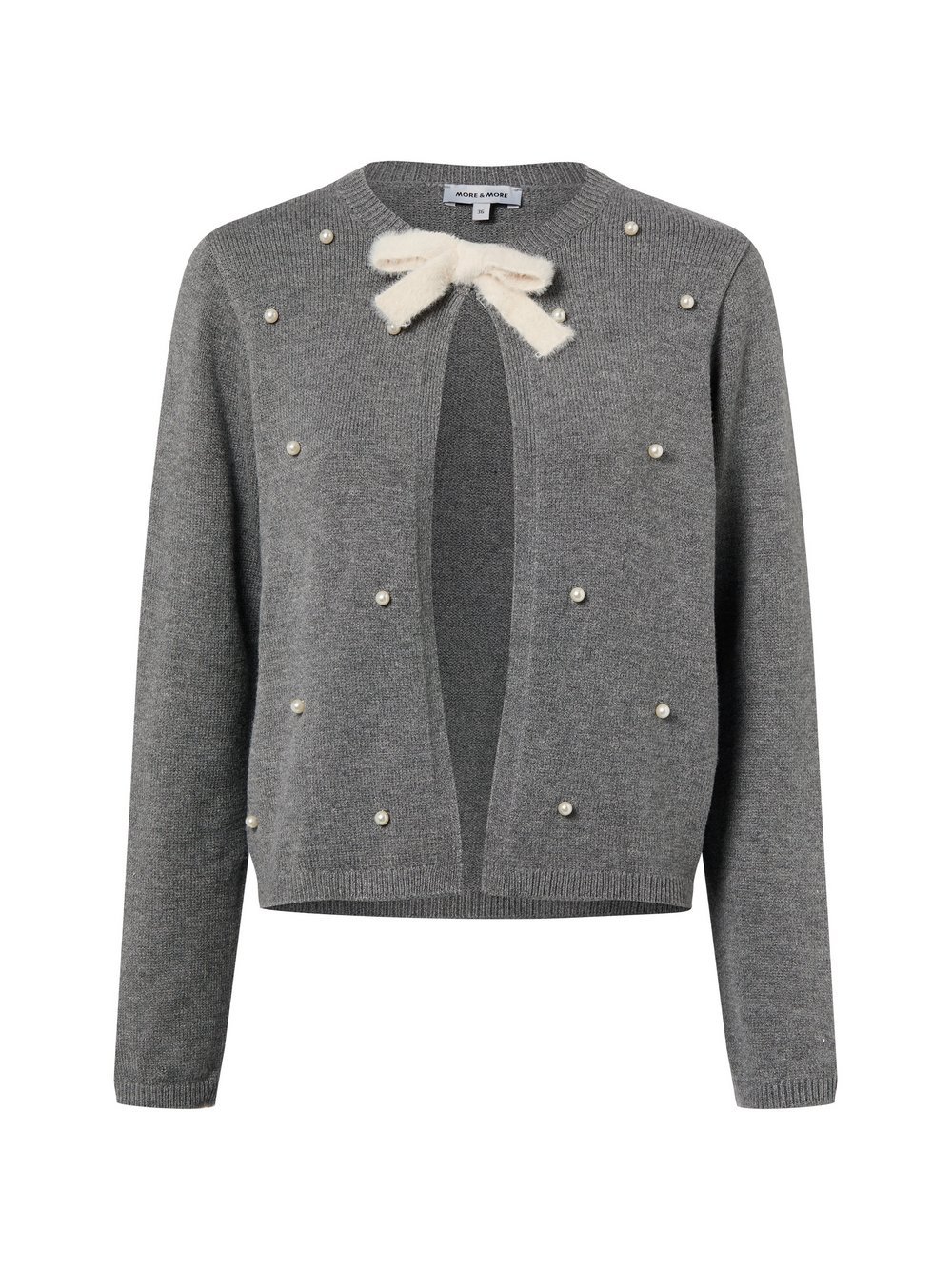 More & More Strickjacke Damen Viskose grau meliert, 40