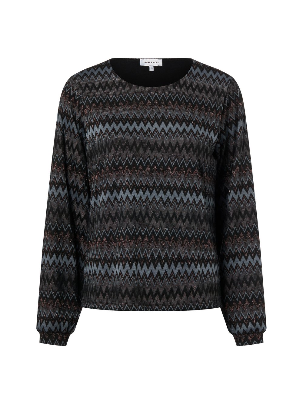 More & More Langarmshirt Damen mehrfarbig gemustert, 38