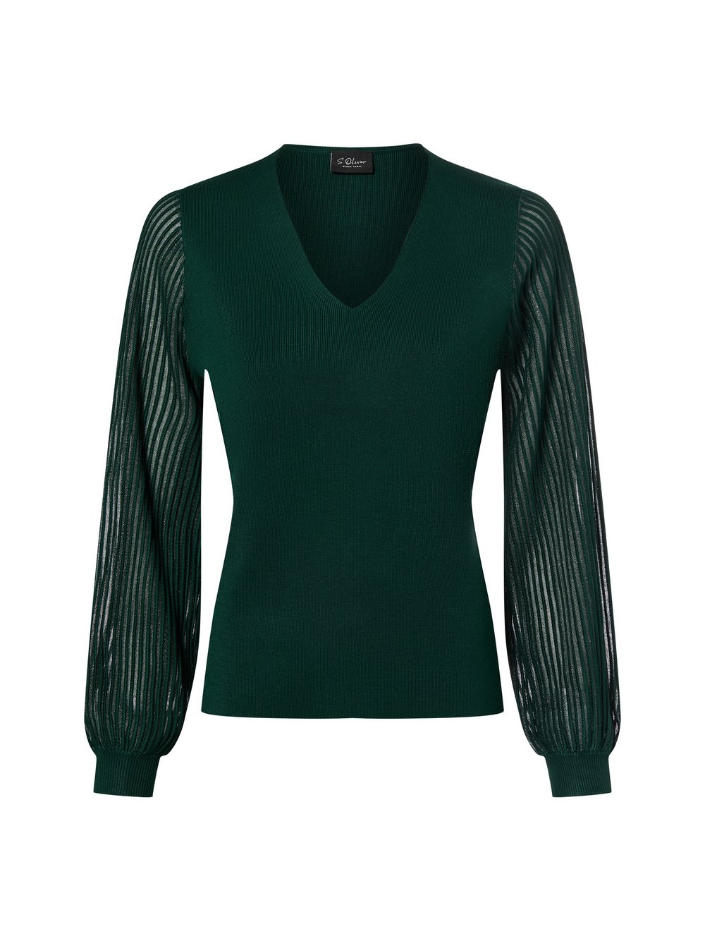 s.Oliver BLACK LABEL Strickpullover Damen Viskose grün, 42