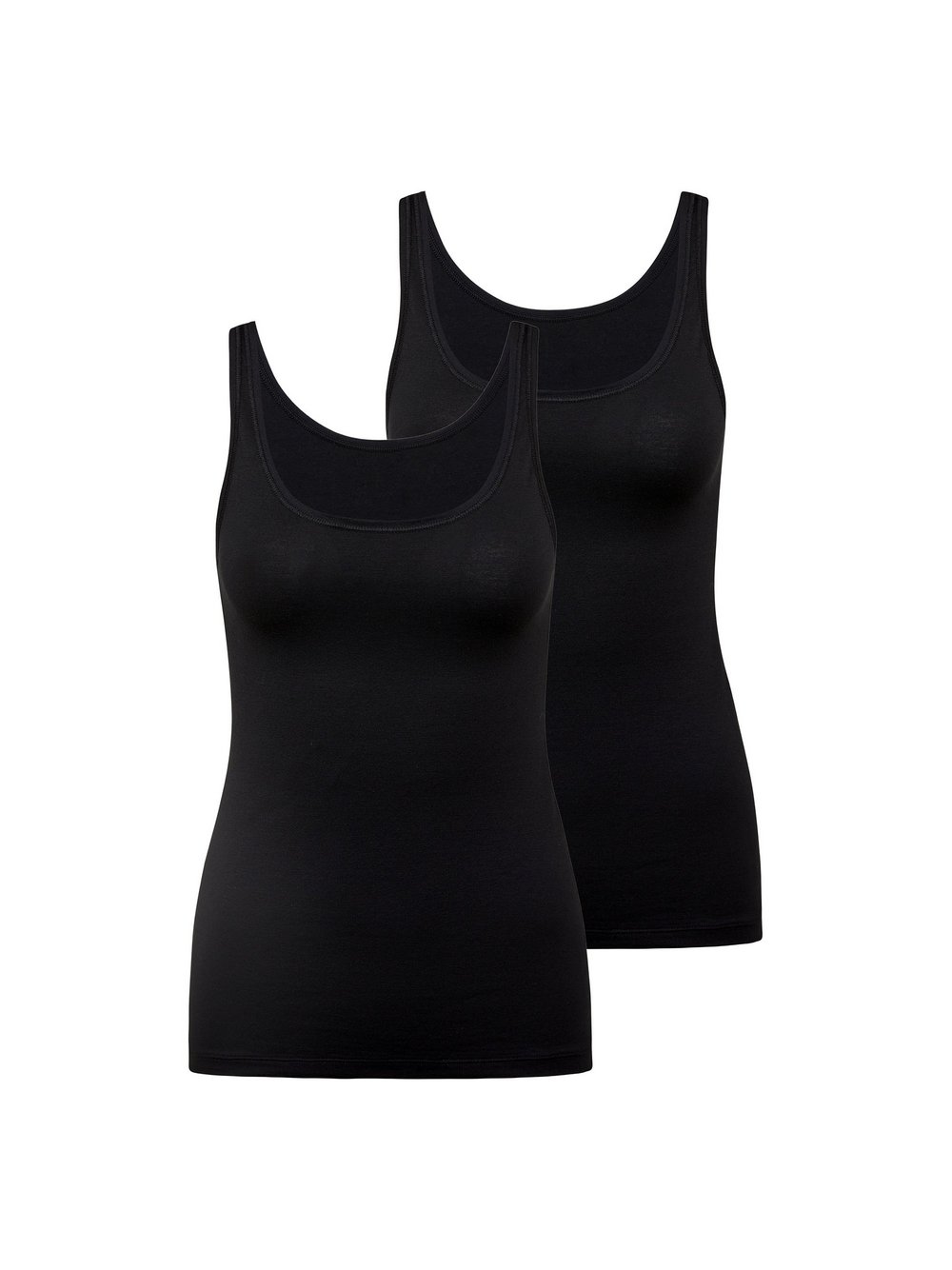 Calida Unterhemd 2er Pack Damen Baumwolle schwarz, XS