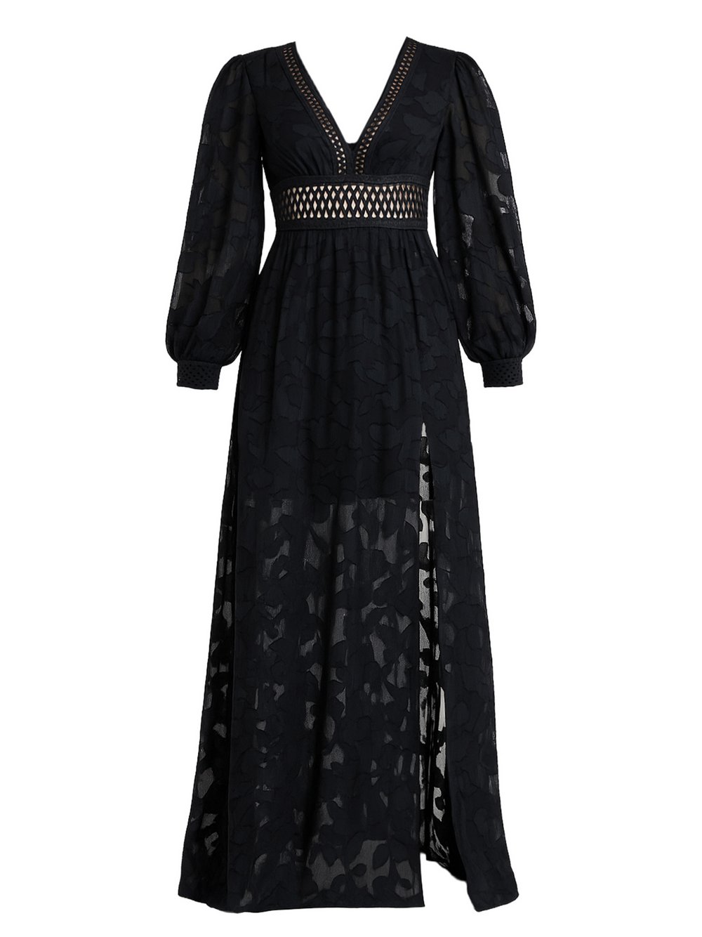 Thumbnail - Goddiva Maxi-Kleid Damen schwarz gemustert, 38