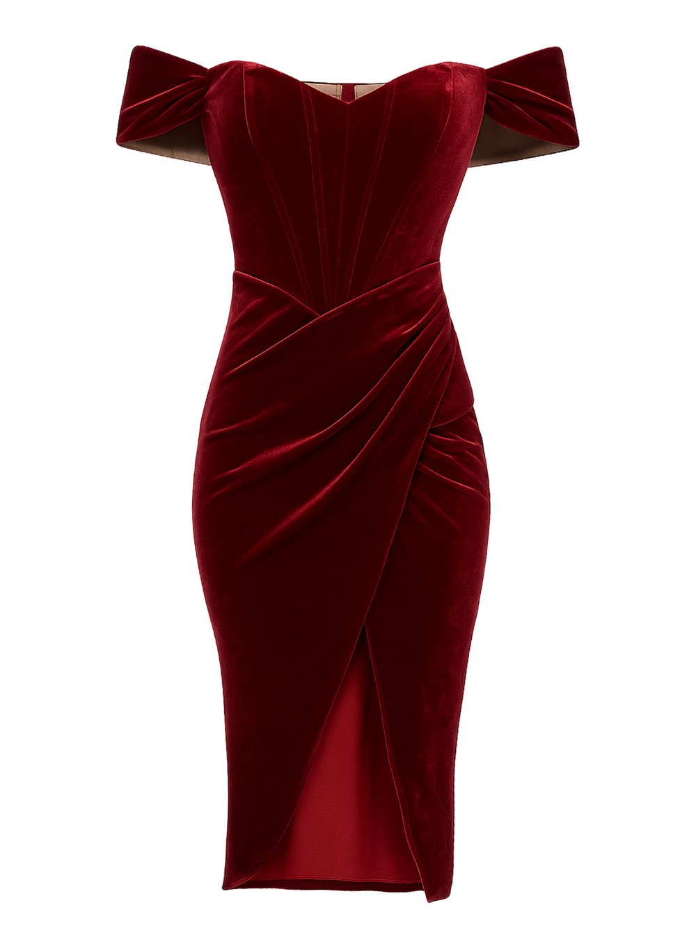 Thumbnail - Goddiva Midikleid Damen rot, 46