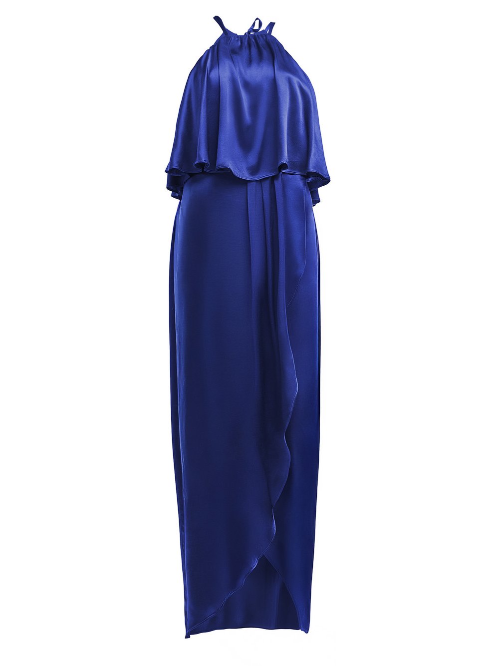 Goddiva Midi-Kleid Damen Viskose blau, 38